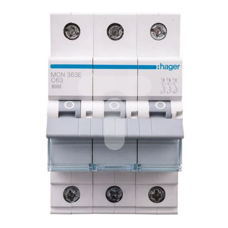 Wyłącznik nadprądowy MC363A 3P C 63A HAGER