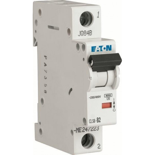 Eaton 1P B 10A CLS6 overcurrent circuit breaker