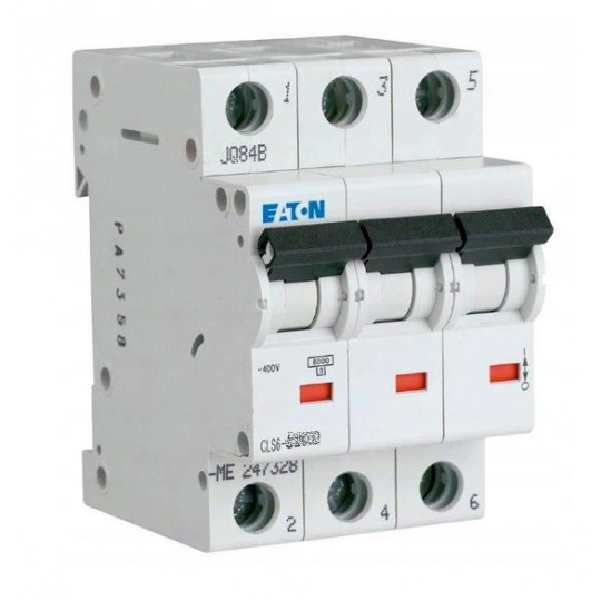 Overcurrent circuit breaker 3P C 25A CLS6 EATON