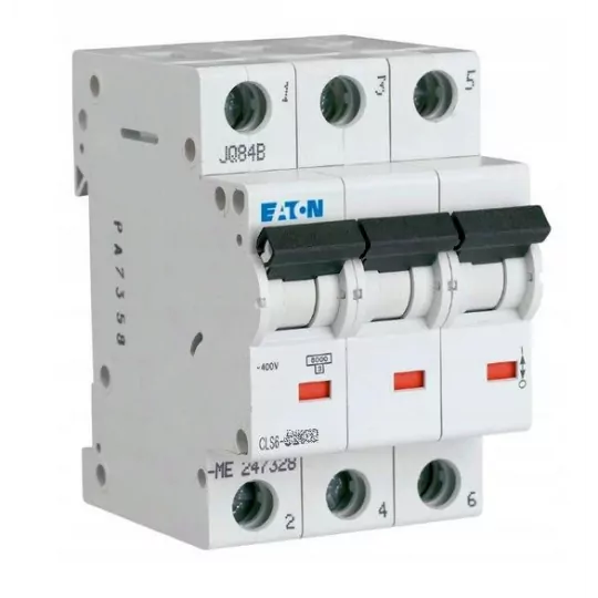 Overcurrent circuit breaker 3P C 25A CLS6 EATON