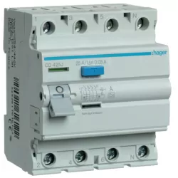 Wyłącznik różnicowoprądowy CD425J 4P 25A Hager