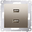 Simon54 USB chargerx2 DC5V DC2USB.01/44 gold