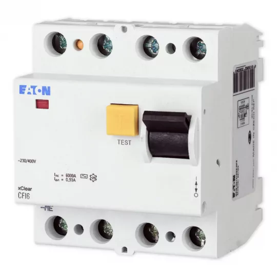 Wyłącznik róznicowoprądowy 4P 25/0,03A CFI6 AC 25A EATON