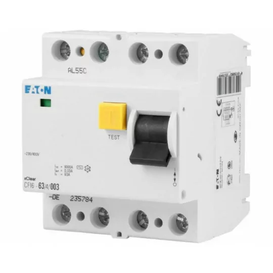 Wyłącznik róznicowoprądowy 4P 63A/0,03A AC EATON Wyłącznik róznicowoprądowy 4P 63A/0,03A AC EATON