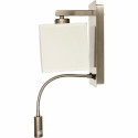 VELLA wall lamp satin nickel E27 + LED movable Vitalux