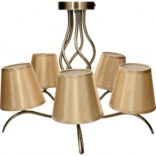 ROCCA-5 antique/brass ceiling lamp 5xE27 Vitalu