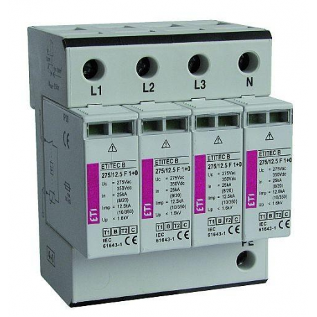Surge arrester B+C 4P 12.5kA ETITEC B ETI