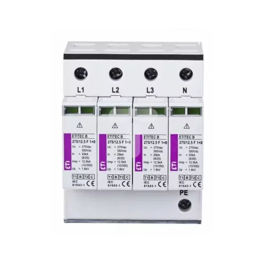 Surge arrester B+C 4P 12.5kA ETITEC B ETI