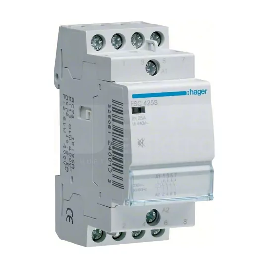Modular contactor ESC428S 25A 3Z/1R 230V Hager Modular contactor ESC428S 25A 3Z/1R 230V Hager
