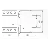 Installation contactor 32A 3P 230V AC 3xNO THK3-32 TRACON