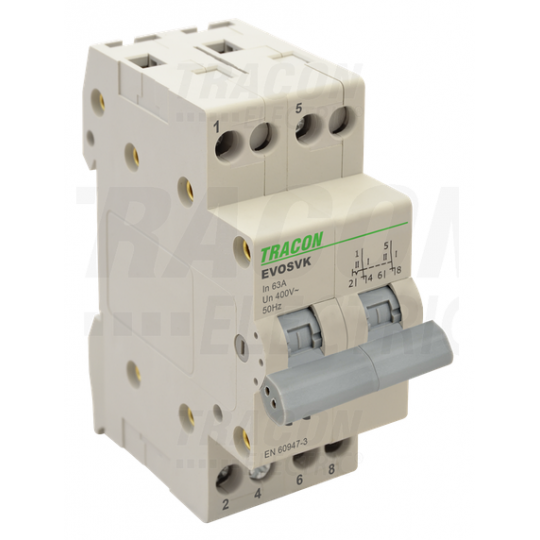 Installation contactor 32A 2P 230V AC 2xNO THK2-32 TRACON