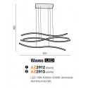 LED pendant lamp AZ2912 Black Azzardo