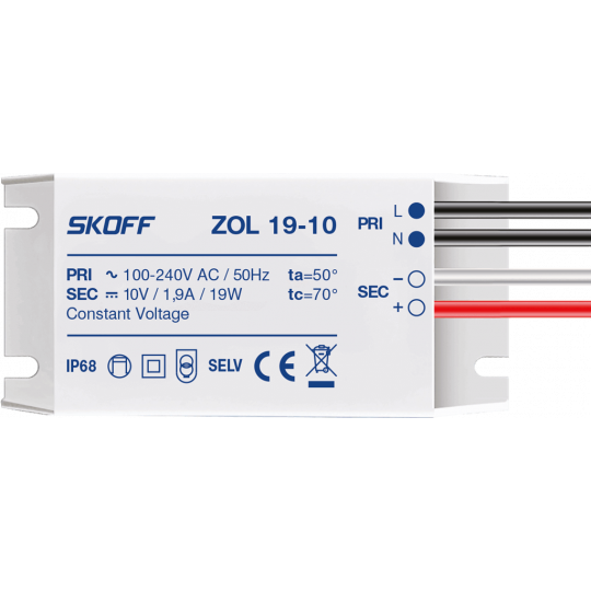 LED luminaire power supply ZOL 19 230V 10V/1,9A/19W Skoff