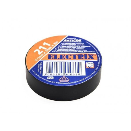 Insulating tape 19mmx20m Temflacex 1300 black