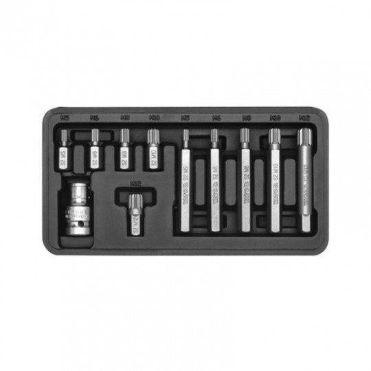 Set of SPLINE screwdriver bits 11 parts YT-0415 YATO