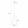ARVI BLACK K-4520 black/gold pendant lamp Kaja