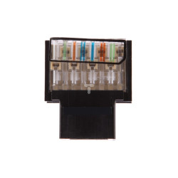 Wkład gniazda telefonicznego pojedynczy RJ11 czarny Simon