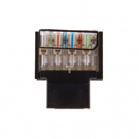 Wkład gniazda telefonicznego pojedynczy RJ11 czarny Simon