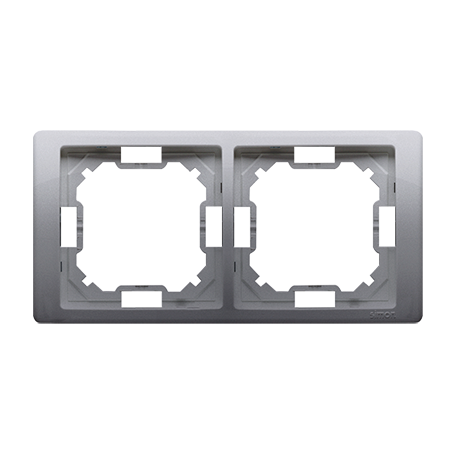 Basic Neos ramka 2-krotna BMRC2/21 srebrny SIMON