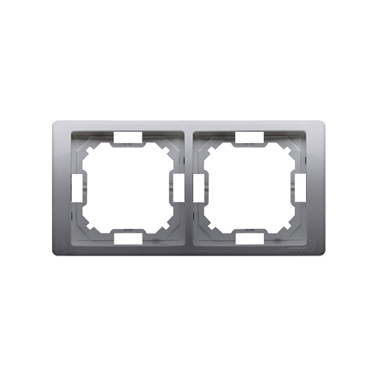 Basic Neos ramka 2-krotna BMRC2/21 srebrny SIMON
