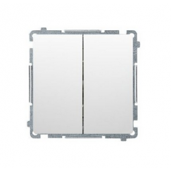 Basic double NO pushbutton BMP2.01/11 white SIMON