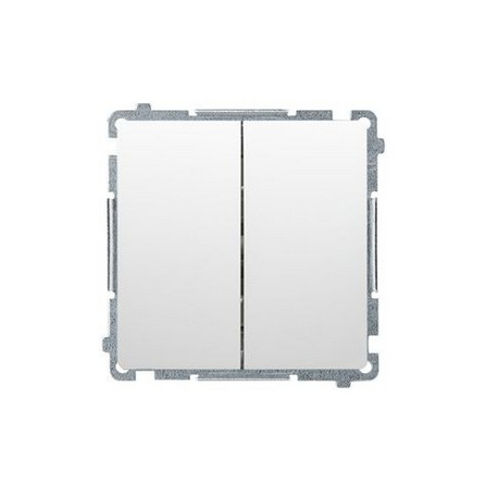 Basic Przycisk zwierny podwójny BMP2.01/11 biały SIMON