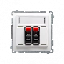 Basic 2-way speaker socket BMGL3.01/11 white SIMON
