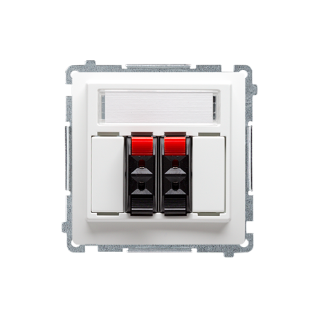 Basic gniazdo głośnikowe 2-krotne BMGL3.01/11 białe SIMON