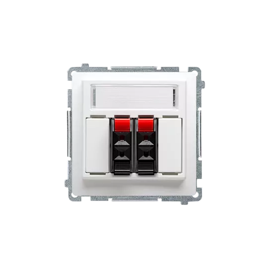 Basic 2-way speaker socket BMGL3.01/11 white SIMON Basic 2-way speaker socket BMGL3.01/11 white SIMON