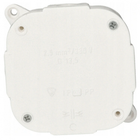 Puszka biała n/t 80x80x30 IP44 zacisk. 074-51 ViPlast