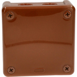 Puszka brązowa bez zacisków 90x90x25 n/t 042-02 ViPlast