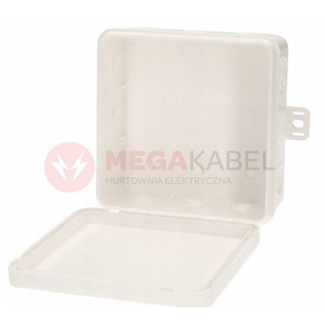 White flush box 100x100x41 IP54 037-01 Viplast