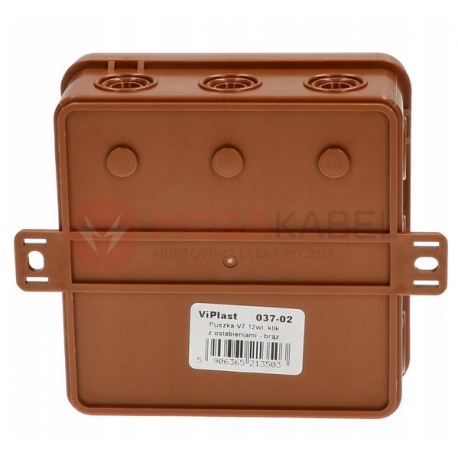 Puszka brązowa nadtynkowa 100x100x41 IP54 037-02 Viplast