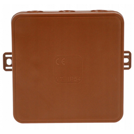 Puszka brązowa nadtynkowa 100x100x41 IP54 037-02 Viplast