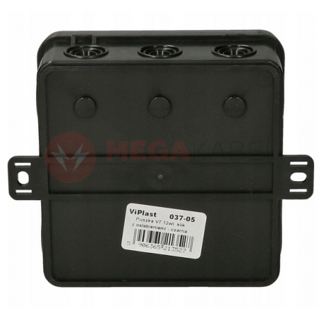 Black flush box 100x100x41 IP54 037-05 Viplast