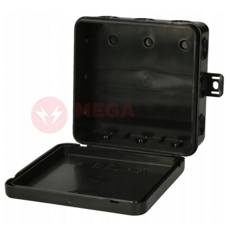 Puszka czarna nadtynkowa 100x100x41 IP54 037-05 Viplast