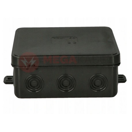 Black flush box 100x100x41 IP54 037-05 Viplast