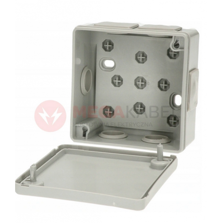 Box ash v/t 86x86x40 IP55 rubber2 022-03 ViPl