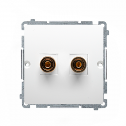 Basic Double speaker socket BMGLP2.02/11 white SIMON