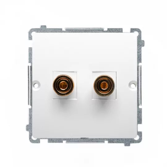 Basic Double speaker socket BMGLP2.02/11 white SIMON Basic Double speaker socket BMGLP2.02/11 white SIMON