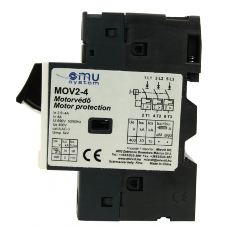 XBS motor circuit breaker GV2MV04/0.4-0.63A (thermistor) XBS