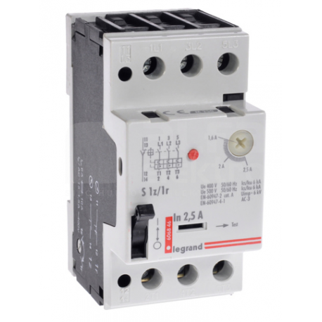 Wyłącznik silnikowy 3P 0,8kW 1,6-2,5A 606846 Legrand