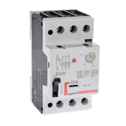Motor circuit breaker 3P 0,8kW 1,6-2,5A 606846 Legrand