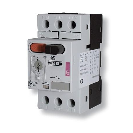 Wyłącznik silnikowy 2,2kW 4-6,3A MS-18-6,3 ETI