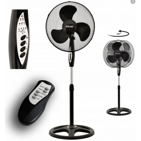 SMUVE AIR 45W floor fan black remote control