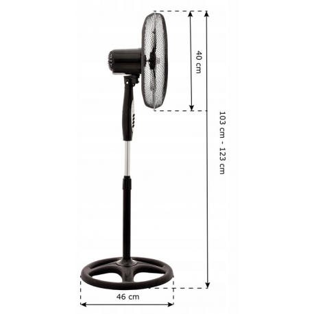 Wentylator podłogowy SMUVE AIR 45W czarny  pilot