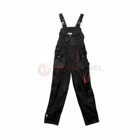 Dungarees work pants size L black YT-8032 YATO
