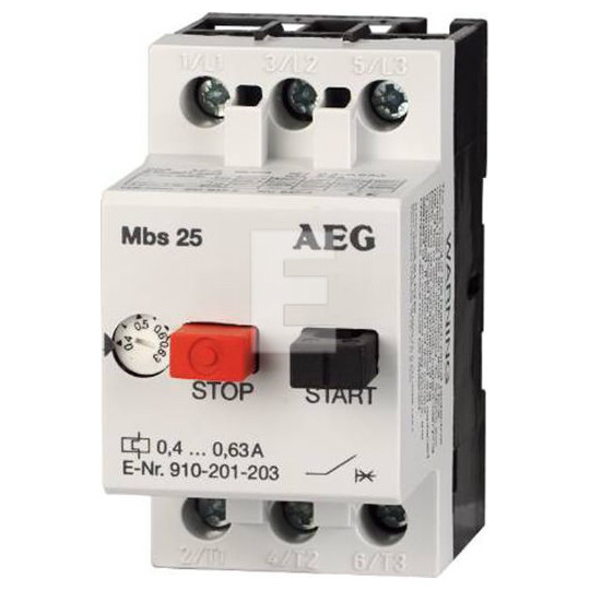 3P motor circuit breaker 1.5kW 2.5-4A MBS25-040 AEG