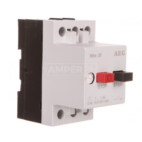 Wyłącznik silnikowy 3P 0,55kW 1-1,6A MBS25-016 AEG