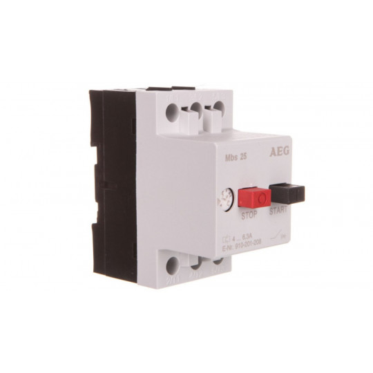 Motor circuit breaker 3P 2,2kW 4-6,3A MBS25-063 AEG